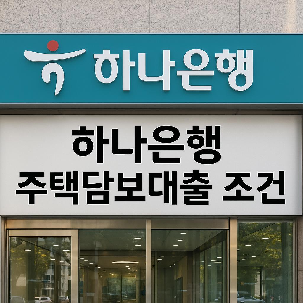 하나은행 주택담보대출 조건