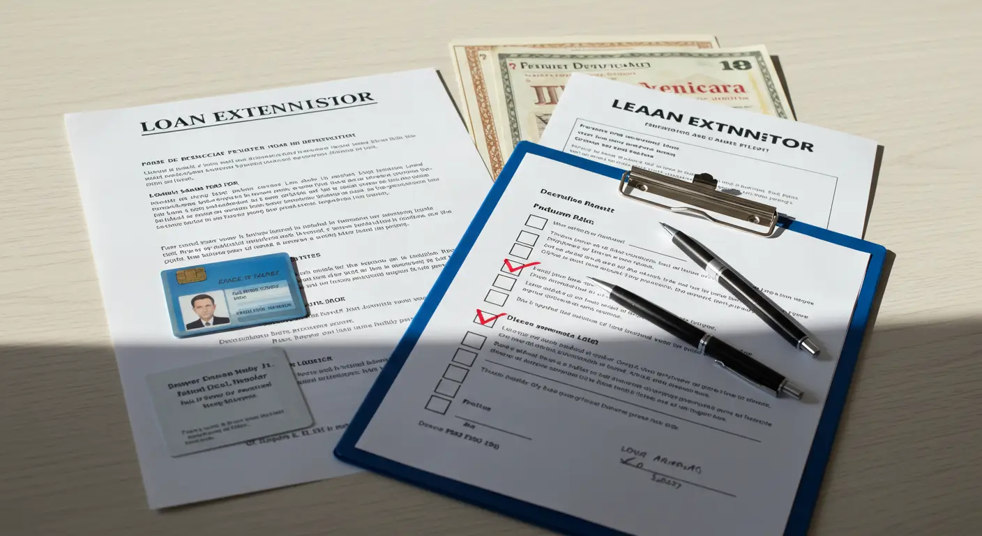 중기청 전세대출 연장을 위해 필요한 서류들을 체크리스트와 함께 완벽하게 준비한 모습