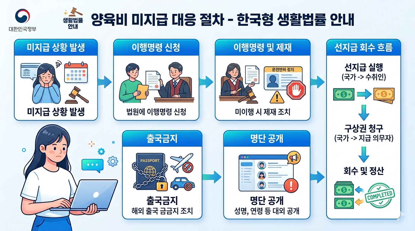 양육비 미지급 처벌과 제재 방법