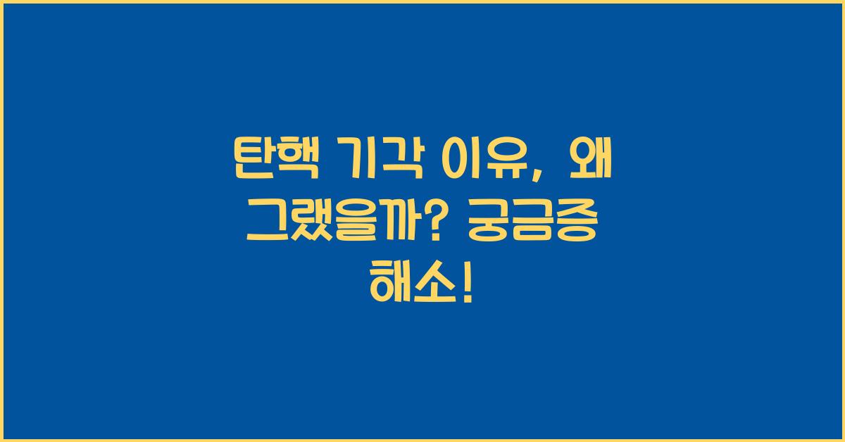 탄핵 기각 이유