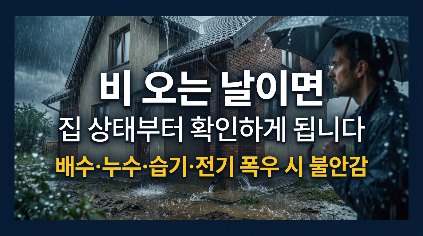비 오는 날이면 집 상태 먼저확인