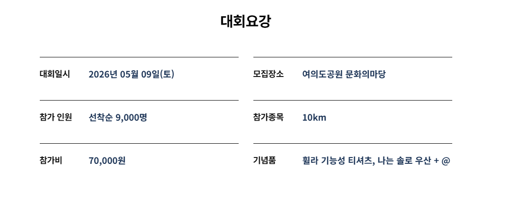 나는 솔로런 마라톤 접수 일정 마감 날짜 언제