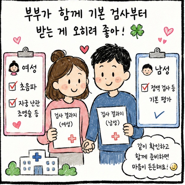 임신 준비를 위한 기본 검사