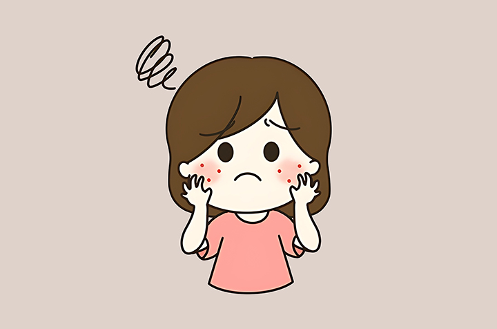 알레르기가-발생한-여성