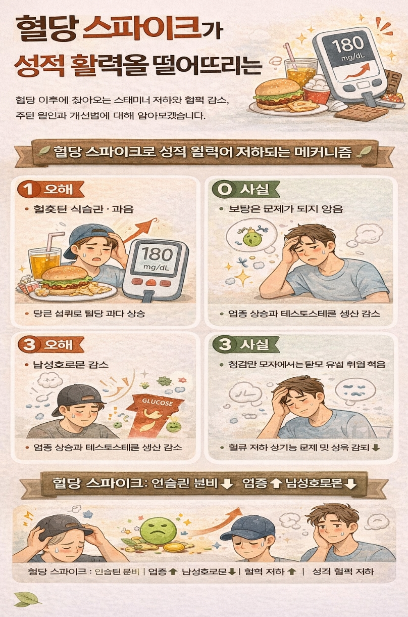 혈당 스파이크가 성적 활력을 떨어뜨리는 이유