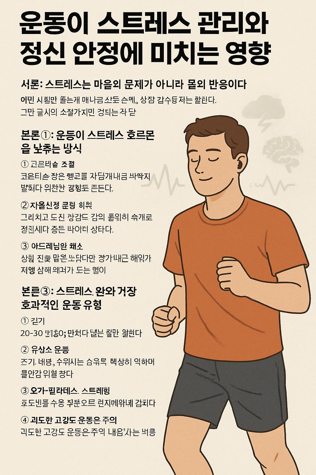 운동이 스트레스와 정신에 미치는 영향