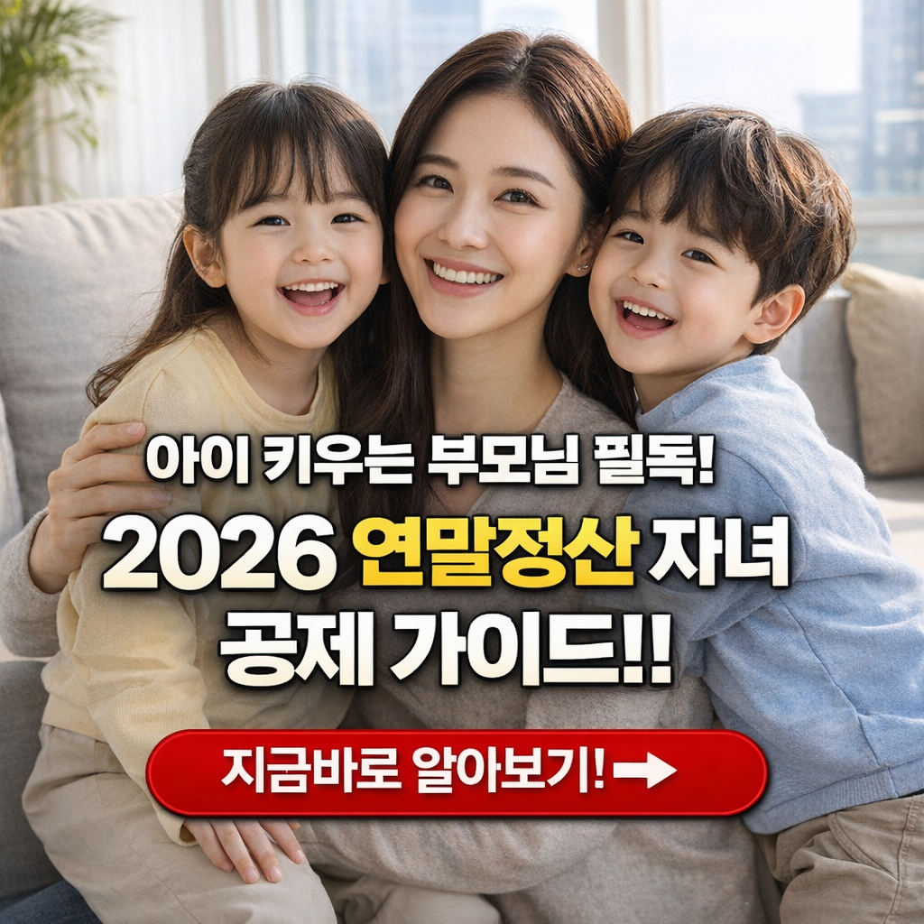 2026 연말정산 자녀 공제 가이드: 둘째부터 혜택 상향, 놓치면 손해!