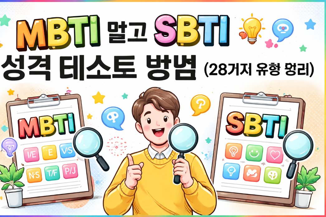 이제는 MBTI 말고 SBTI 성격테스트, 28가지 유형 3분 완벽 정리
