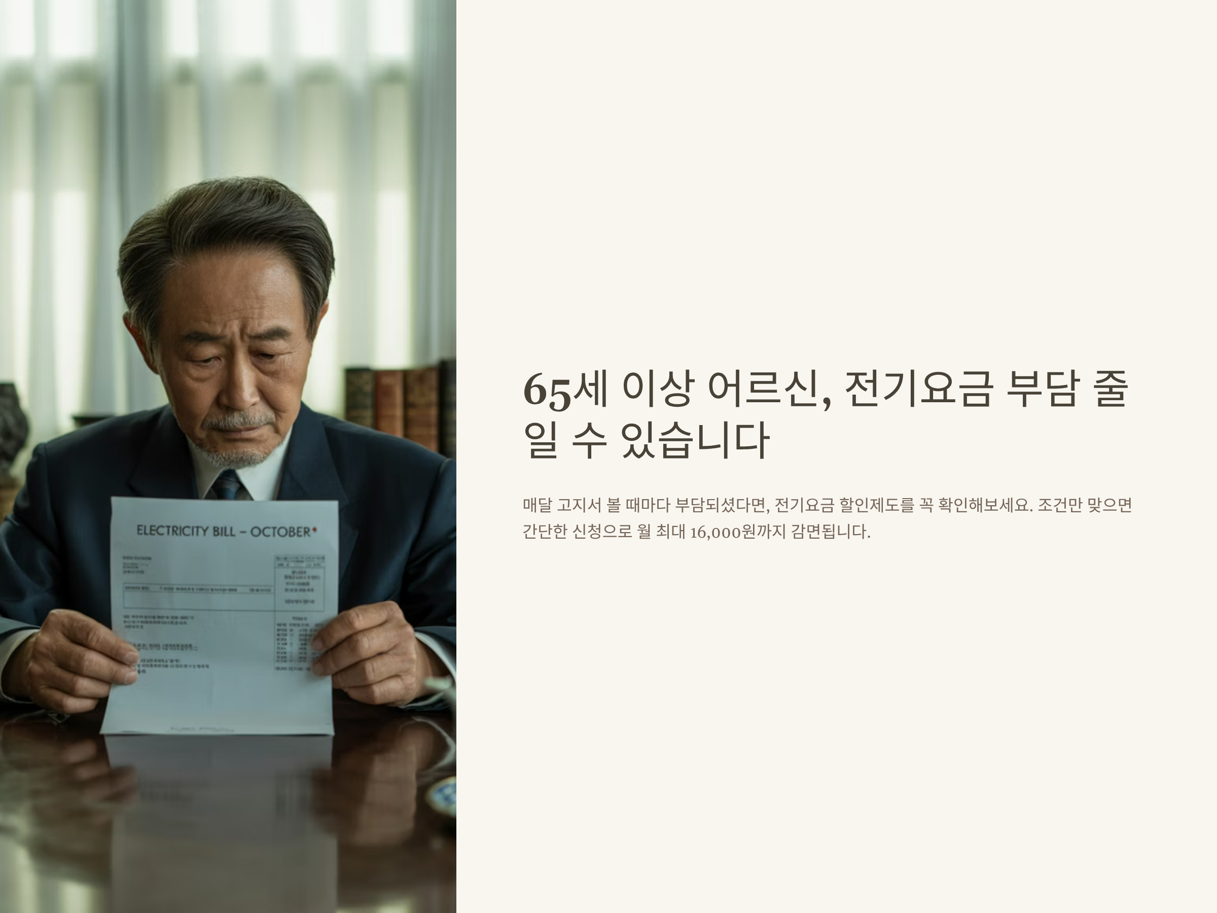 65세이상 전기요금 할인, 전기세 할인 대상, 신청방법, 혜택, 할인제도 총정리