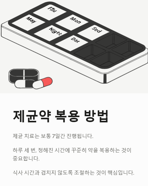 제균약 복용 방법