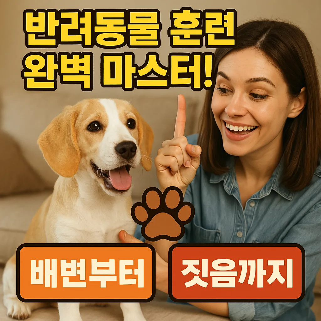 반려동물 훈련 완벽 마스터! 배변부터 짖음까지 한번에 해결
