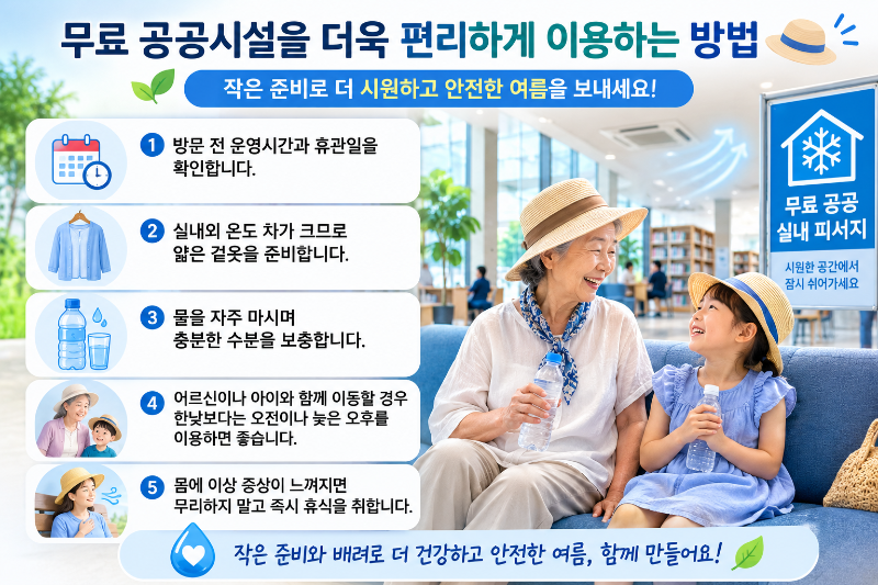 무료 공공시설을 더욱 편리하게 이용하는 방법