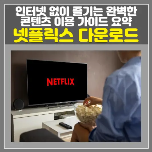 넷플릭스 다운로드-인터넷 없이 즐기는 완벽한 콘텐츠 이용 가이드 요약