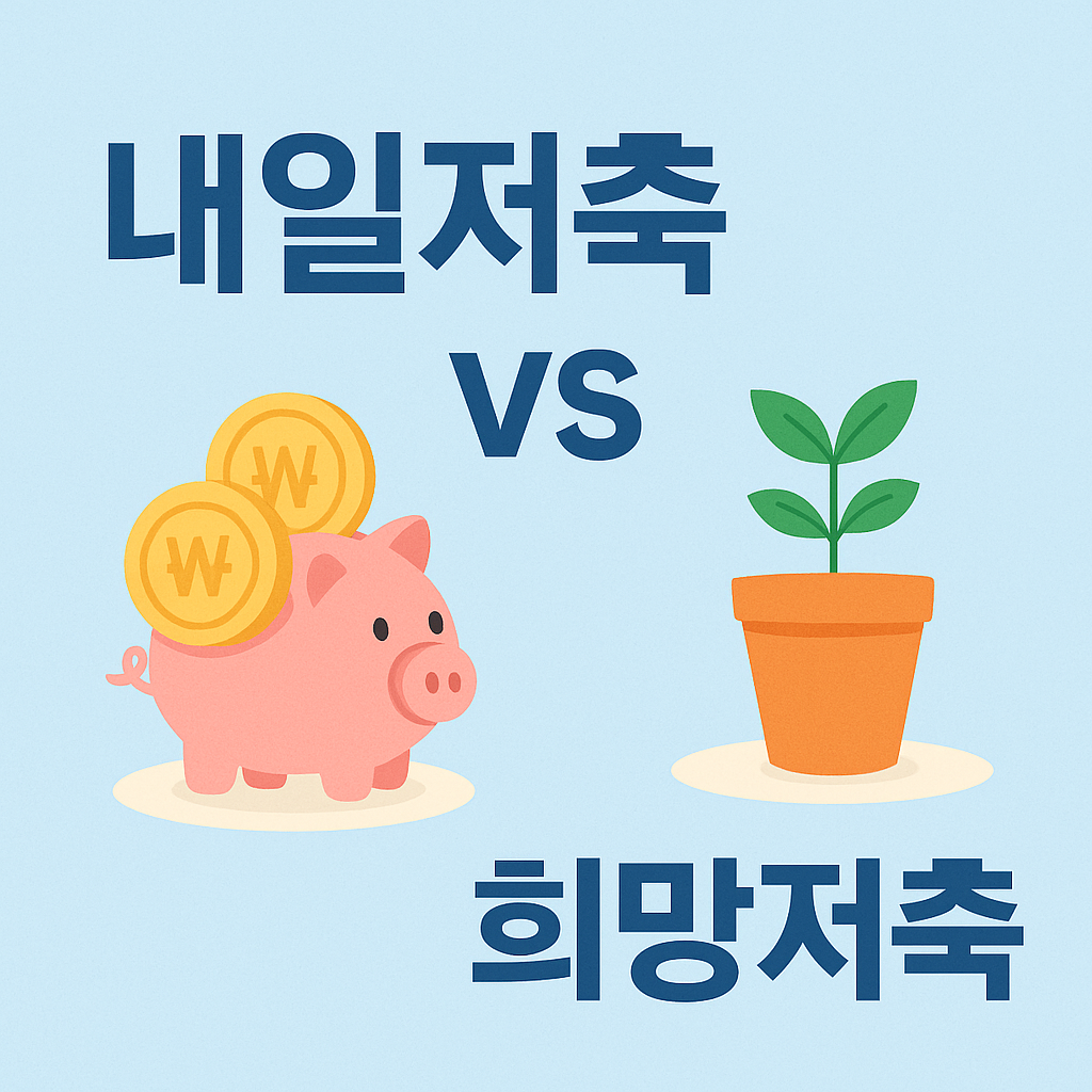 희망저축계좌와 내일저축계좌 차이점 비교