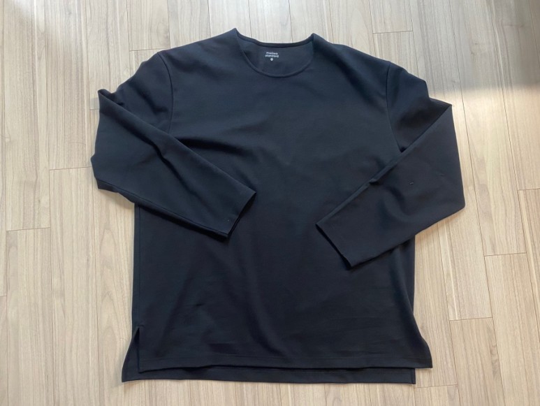 무신사스탠다드 무신사 폰테 크루 넥 긴팔 티셔츠 [블랙]PONTE LONG SLEEVE CREW NECK T-SHIRT [BLACK]