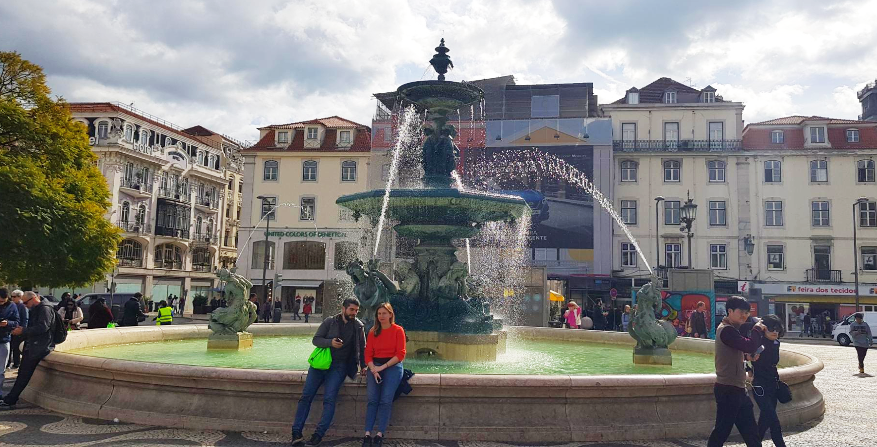 포르투갈 리스본 펠리페 4세 광장 분수대