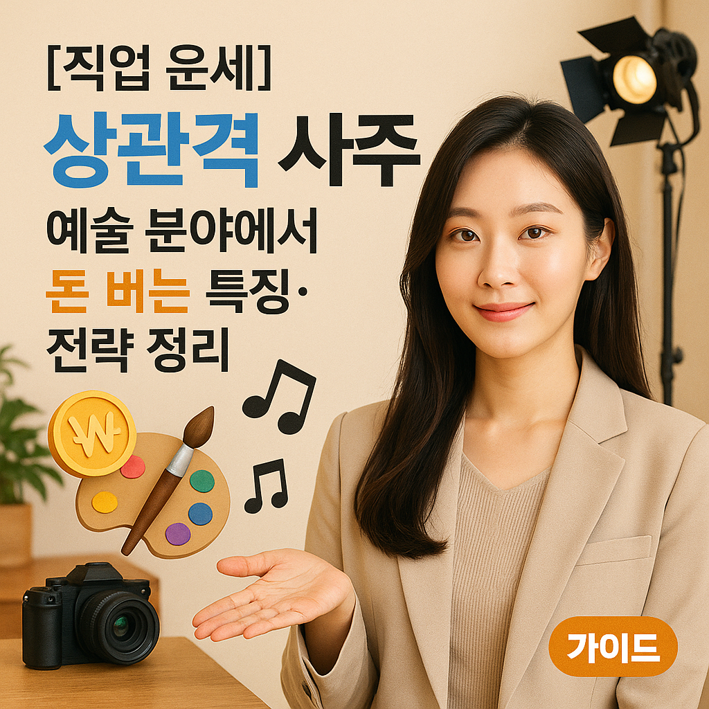 [직업 운세] 상관격 사주 ｜ 예술 분야에서 돈 버는 특징&middot;전략 정리