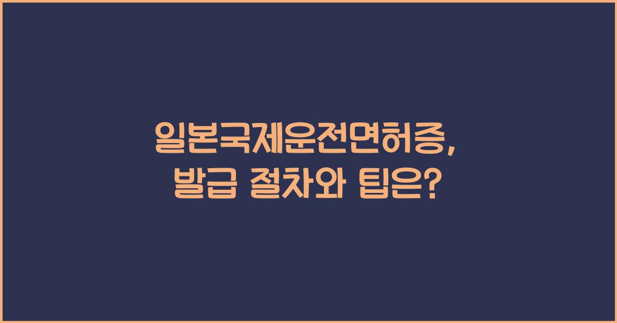 일본국제운전면허증