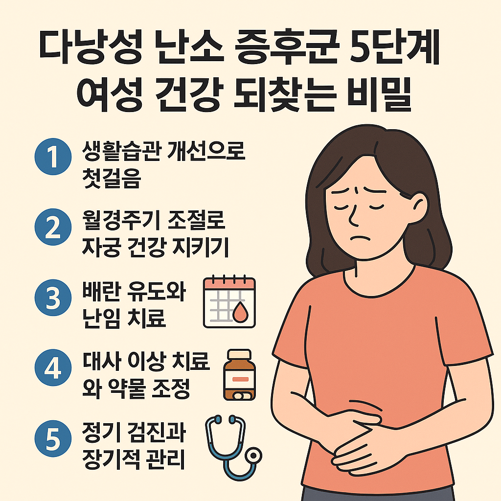 다낭성 난소 증후군 5단계 관리법, 여성 건강 되찾는 비밀