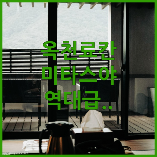 옥천 대전 숙소 추천 대청호텔 미타스..