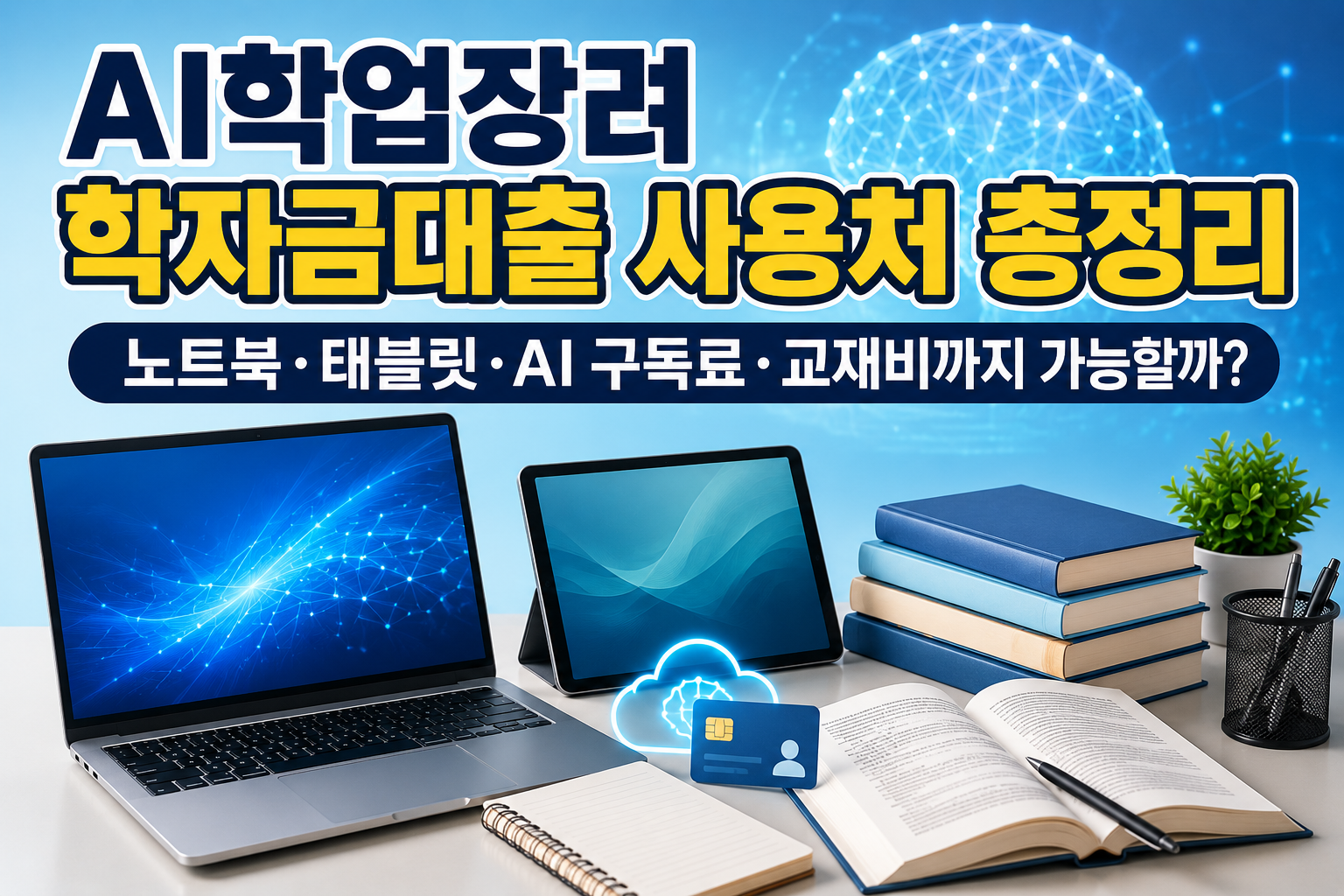 AI학업장려 학자금대출 사용처 총정리|노트북·태블릿·AI 구독료·교재비까지 가능할까? 관련 사진