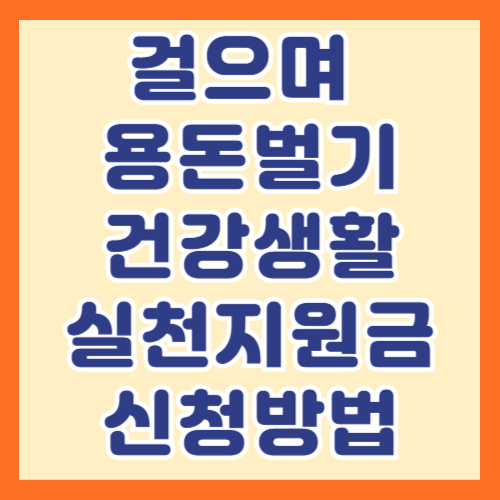 건강생활 실천 지원금 신청방법/사용법