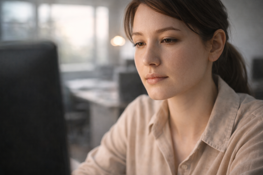 사무실에서 일하는 직장인 AI 이미지