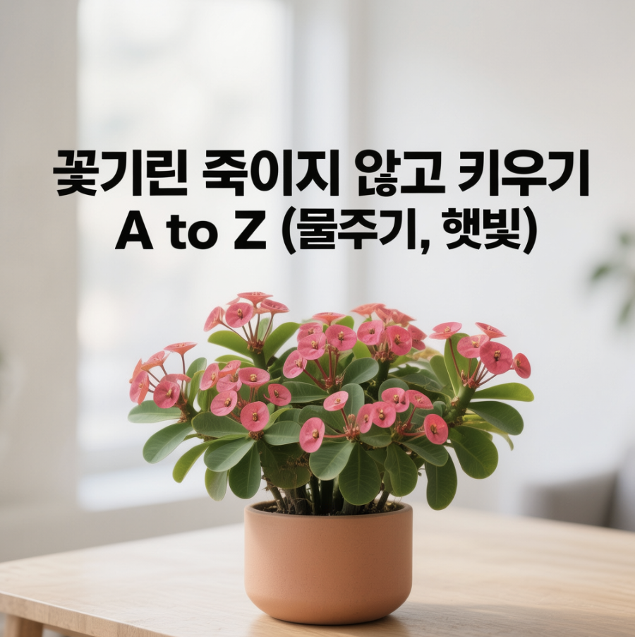 꽃기린 죽이지 않고 키우기 A to Z (물주기, 햇빛)