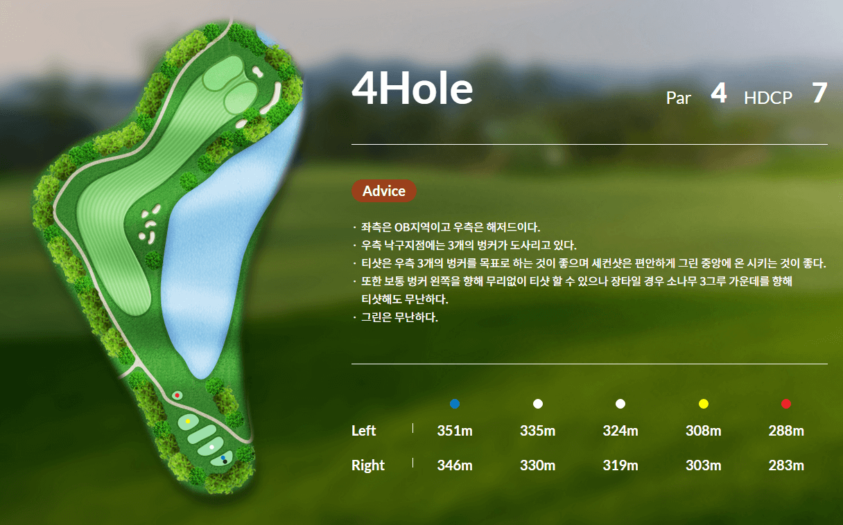 신원 CC 코스 공략도 13
