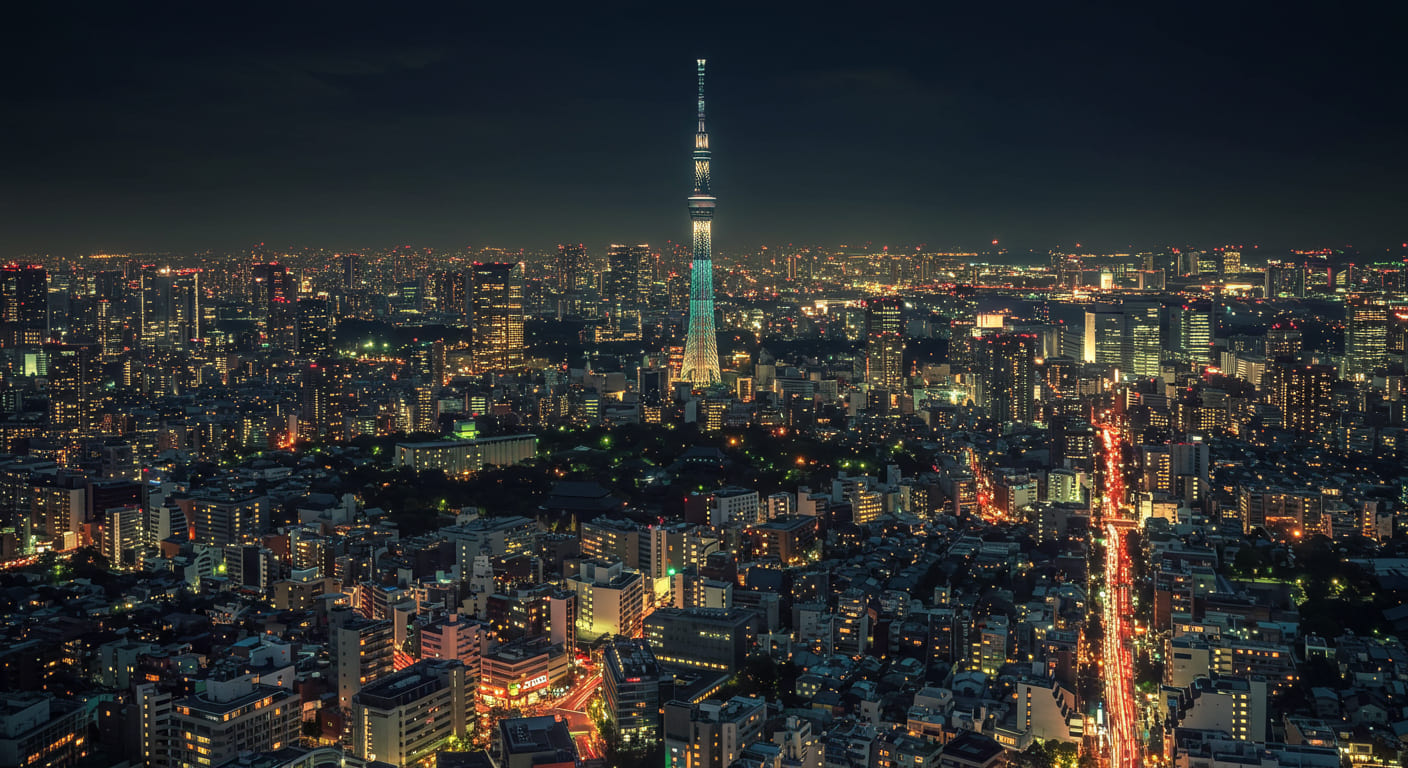 도쿄 스카이트리와 야경, 도쿄 도시 전경
