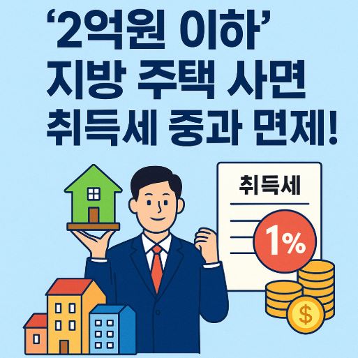 2억이하 지방주택 취득세 면제 관련 사진