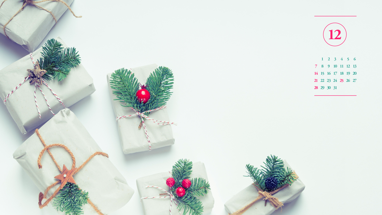 02 크리스마스 선물 A - 2025년12월 노트북배경화면