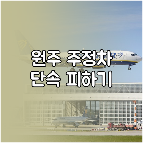 원주시 주정차단속알림 서비스 신청 자..