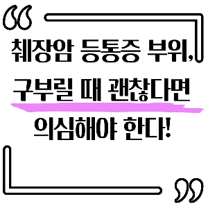 췌장암 등통증 부위 