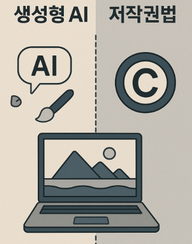 생성형 AI와 저작권법 개념 관련 사진