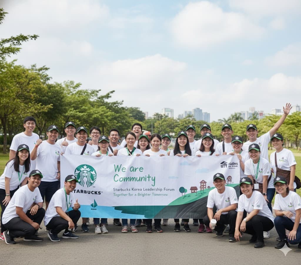 스타벅스 커뮤니티 이벤트 현장을 보여주는 이미지