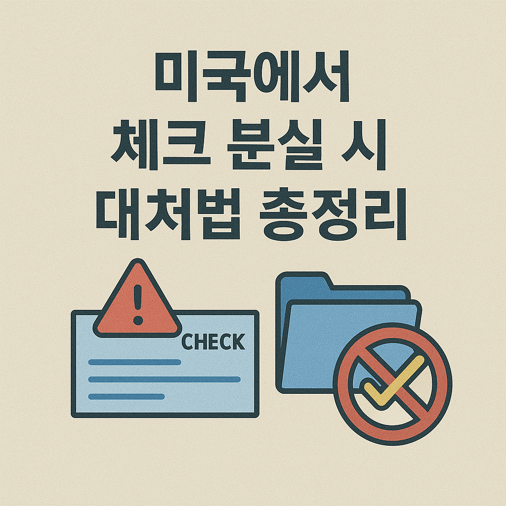 미국에서 체크 분실 시 대처법 총정리
