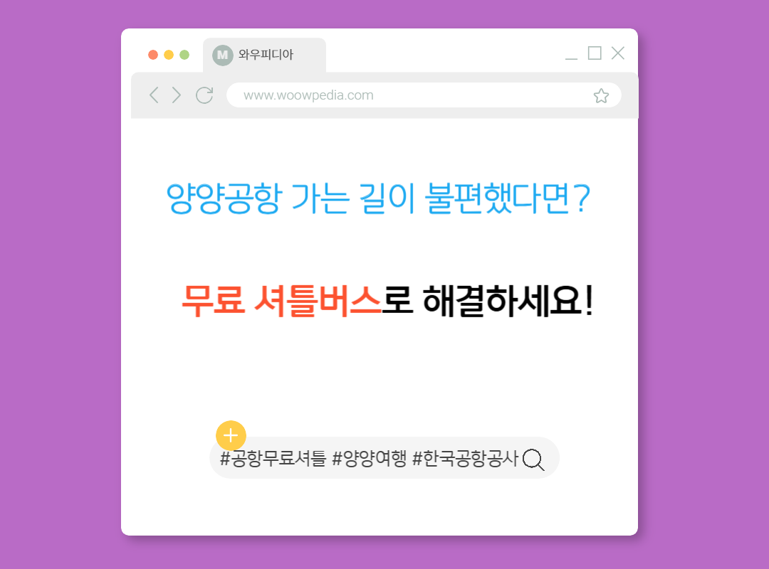 양양공항 가는 길이 불편했다면 무료 셔틀버스로 해결하세요! [운행 시간표]