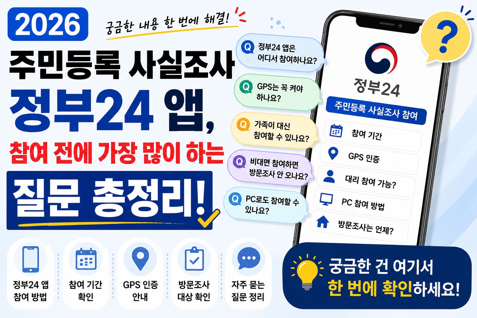 주민등록 사실조사 정부24 앱