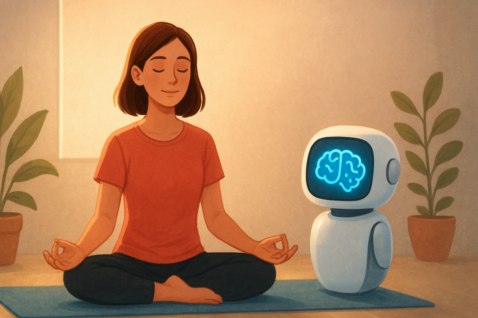 AI 정신 건강 코치: 스트레스 관리 및 명상 안내