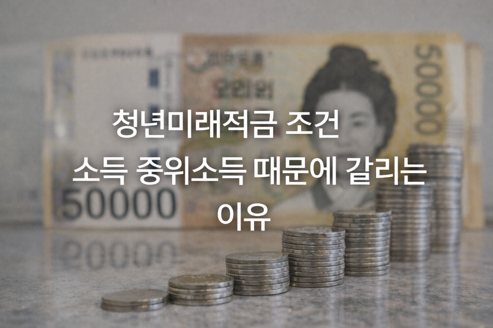 청년미래적금 소득기준, 중위소득으로 갈리는 이유 총정리