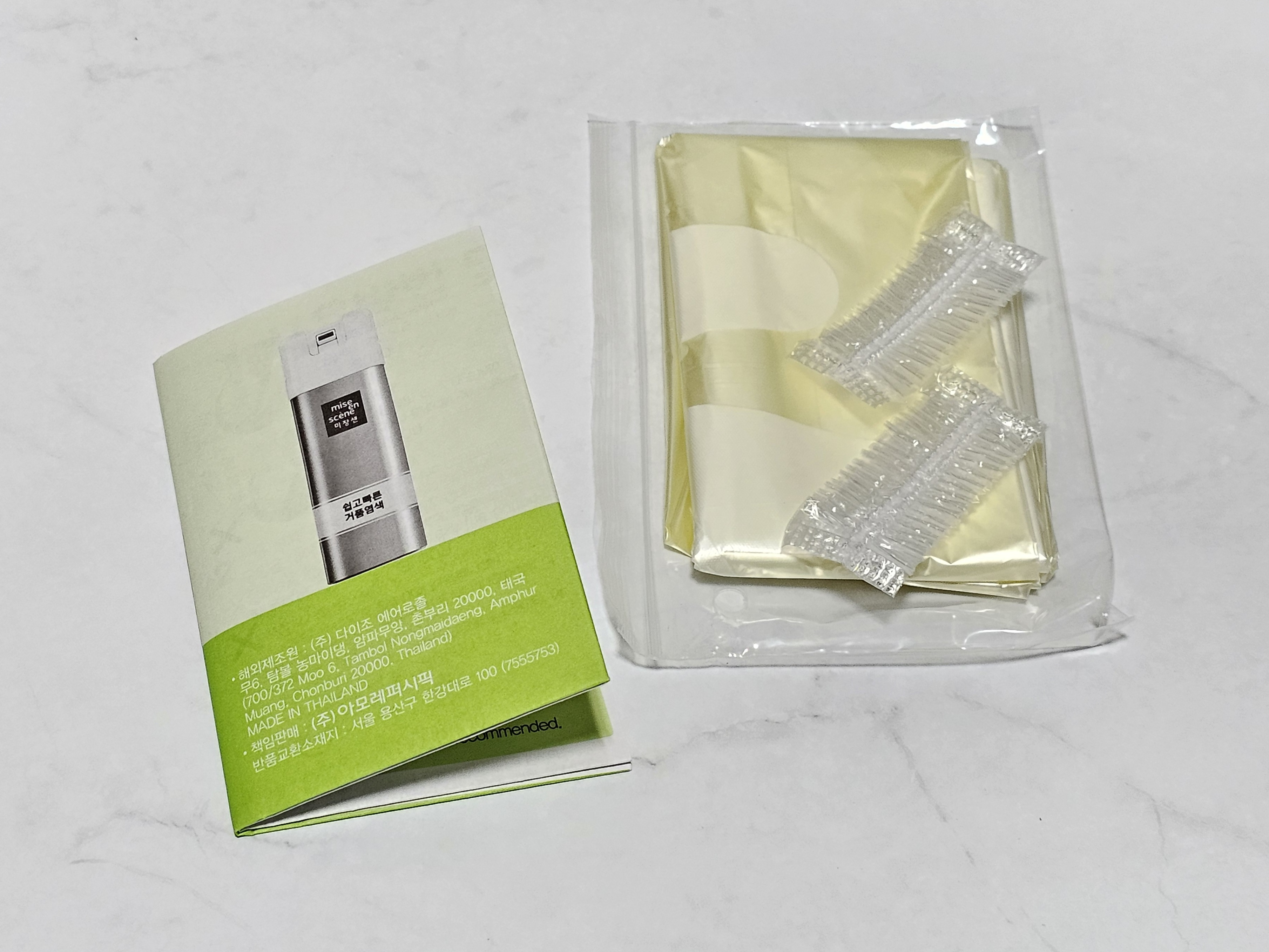 미쟝센 쉽고 빠른 거품염색약 4N 구성품-2