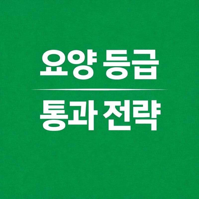 요양 등급 통과 전략