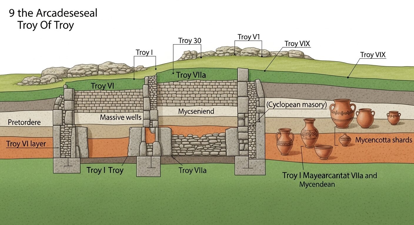 트로이 유적을 통해 본 에게 문명의 발전 과정 (트로이, 에게문명, 유적해석) 관련 사진