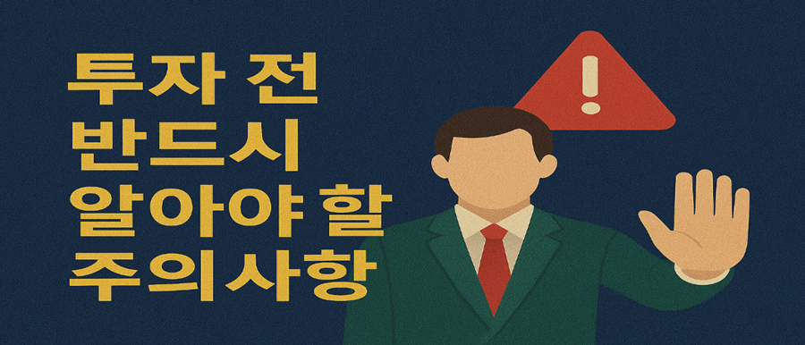 투자 전 반드시 알아야 할 주의사항