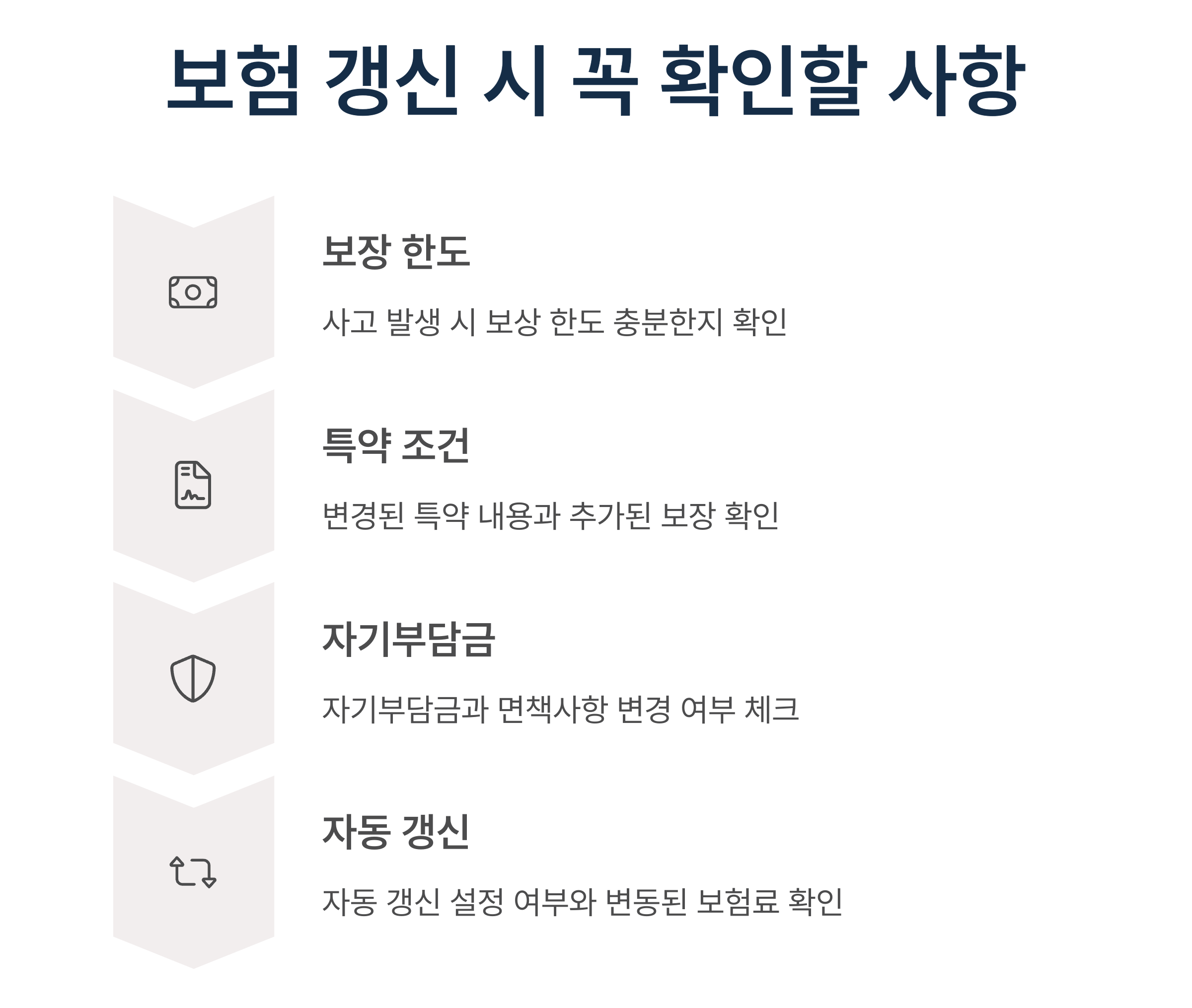 보험 갱신 시 꼭 확인할 사항