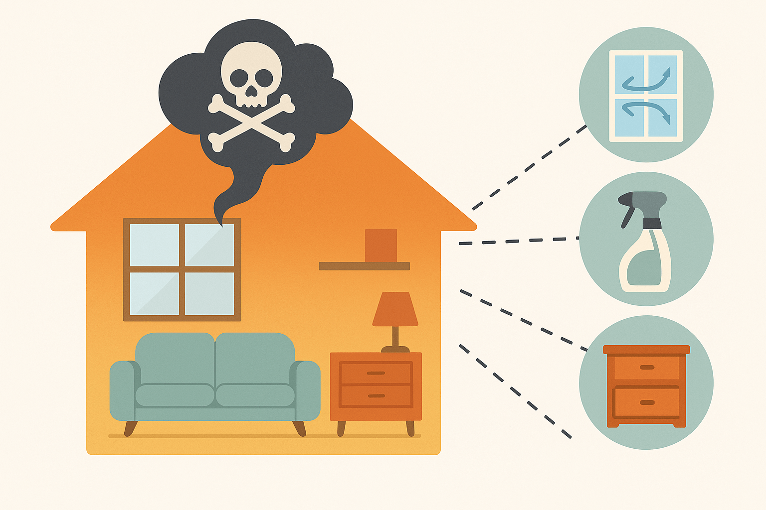 집 안 생활 화학 물질 관련 이미지