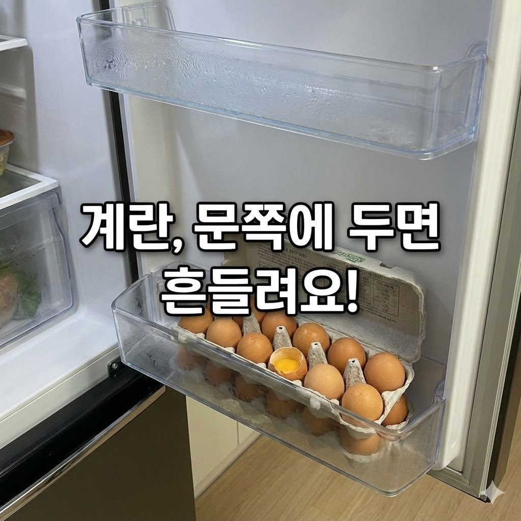 계란을 냉장고 문쪽에 두면 흔들리는 실제 이유