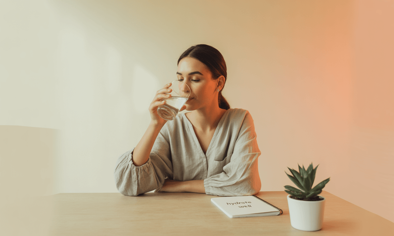 설사-멈추는-법-물을-마시는-사람-모습