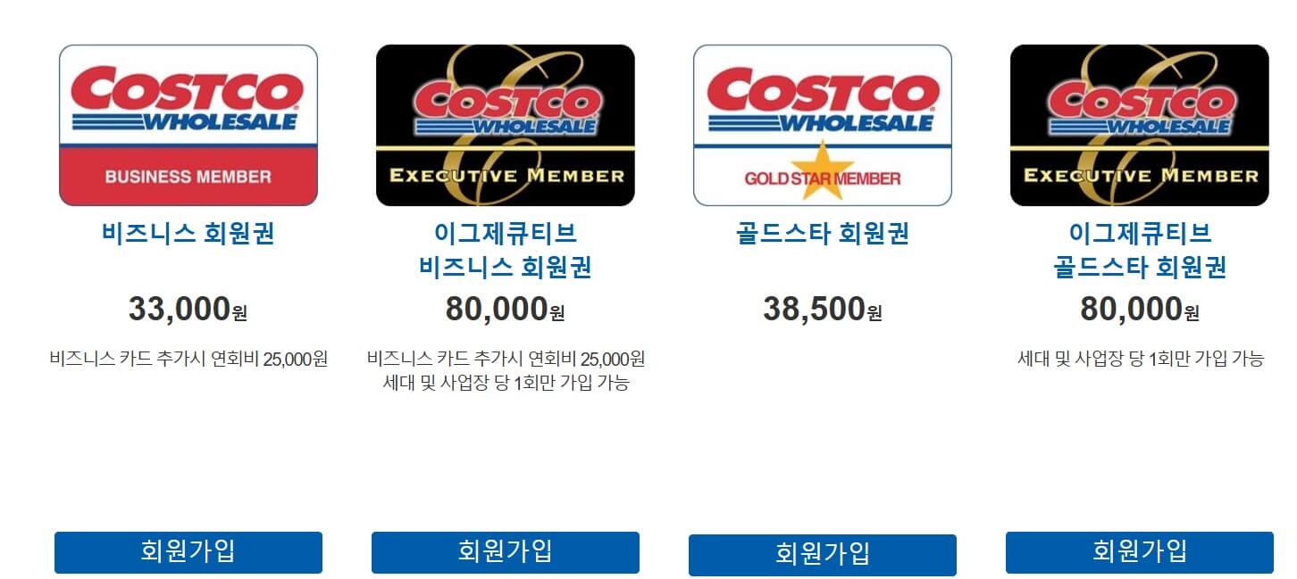 인상 전 코스트코 회원권 가격